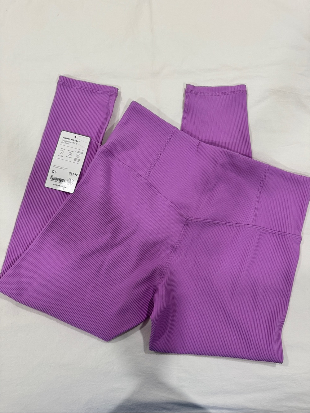 Ribbed Purple Leggings
